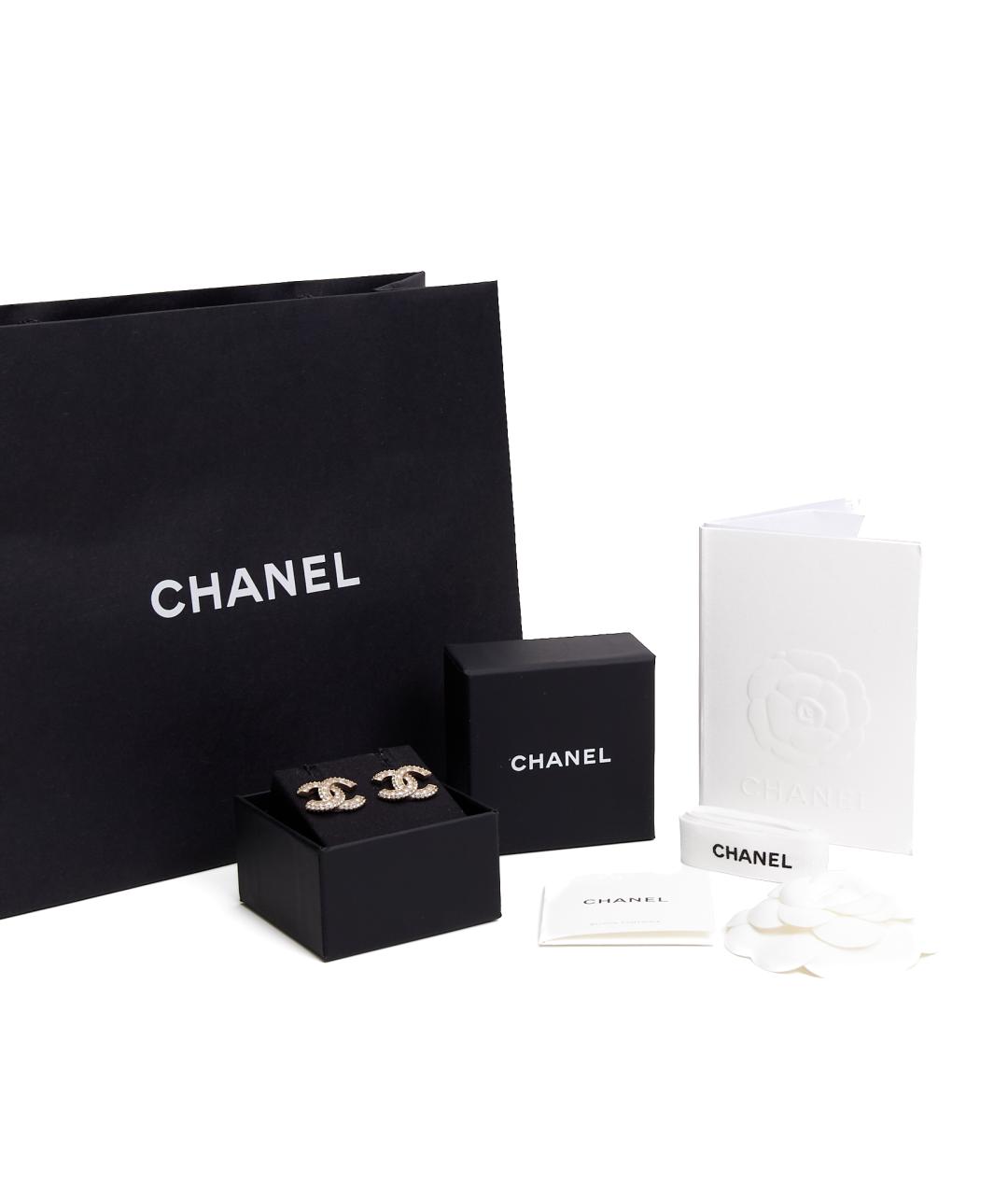 CHANEL Золотые металлические серьги, фото 4