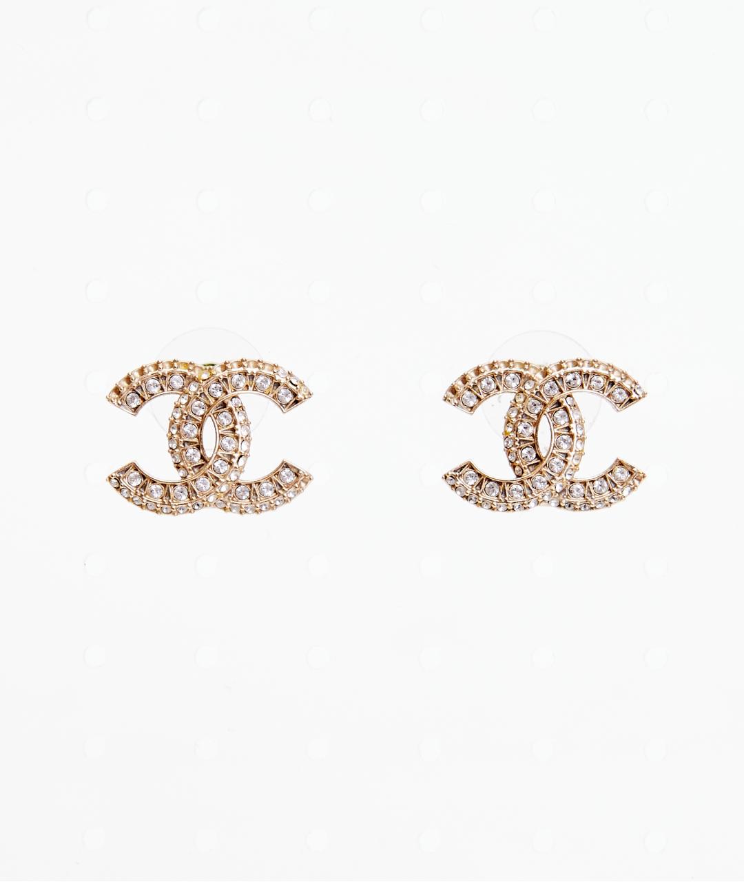 CHANEL Золотые металлические серьги, фото 5