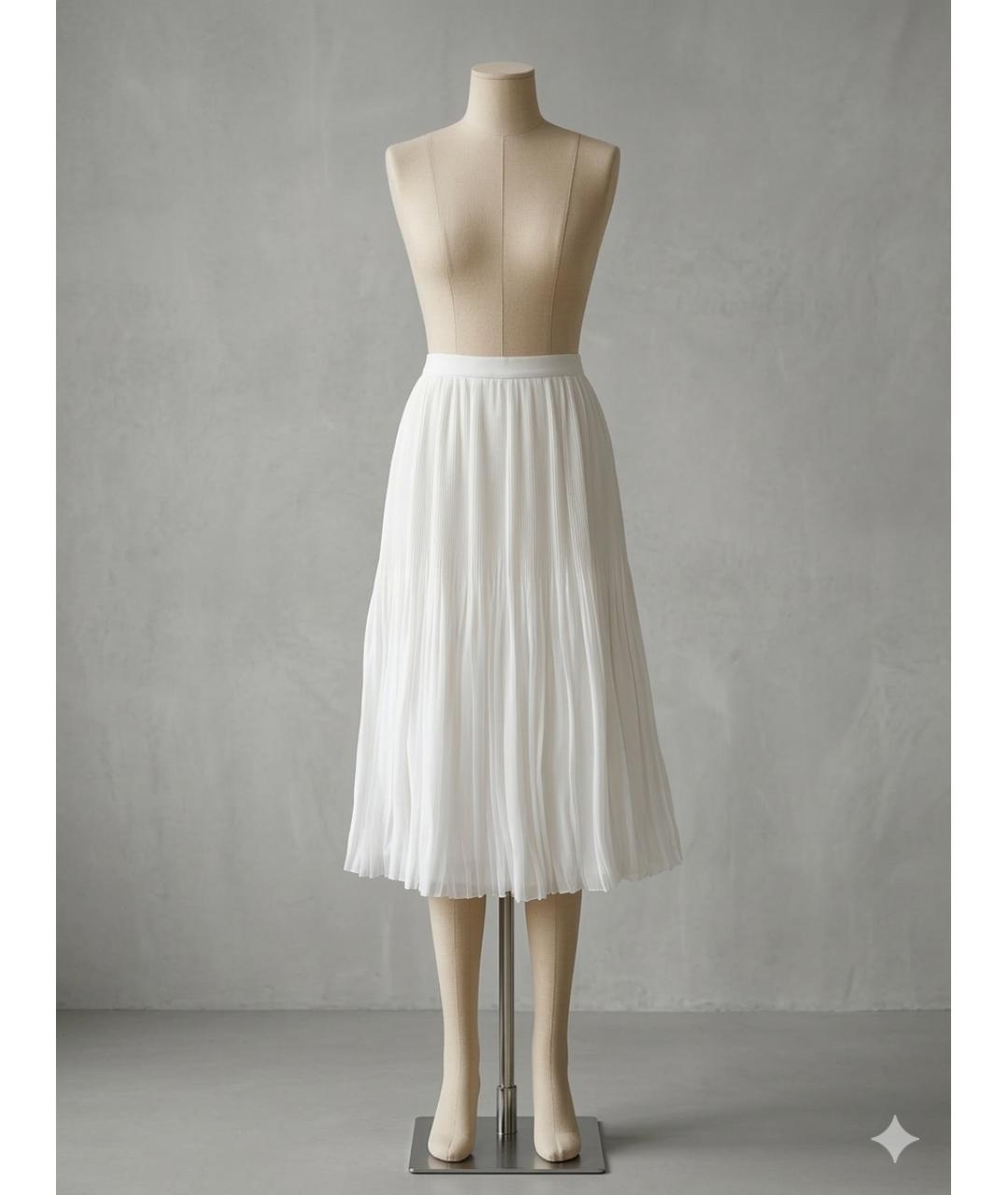 GIVENCHY Белая полиэстеровая юбка миди, фото 7