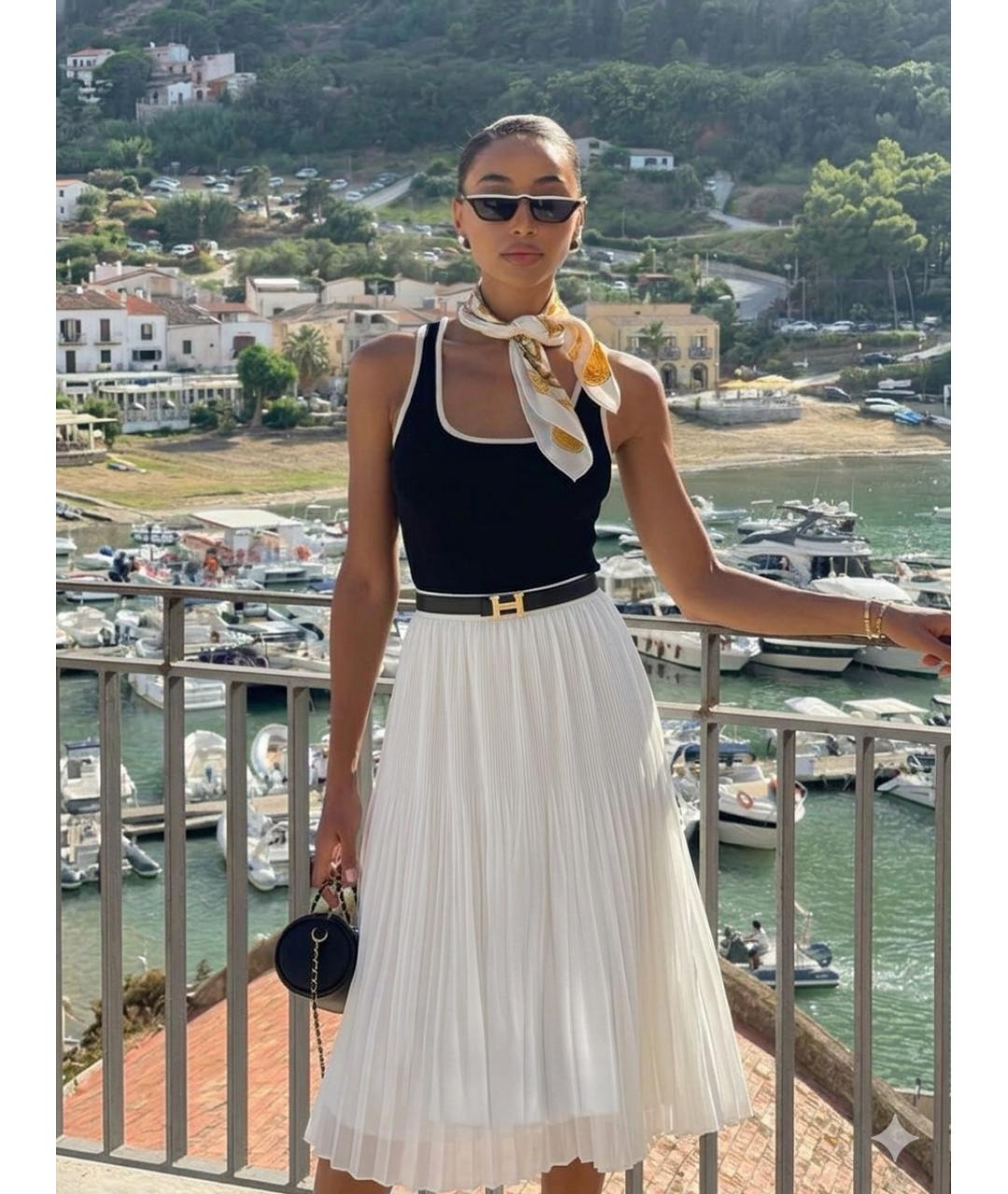 GIVENCHY Белая полиэстеровая юбка миди, фото 6