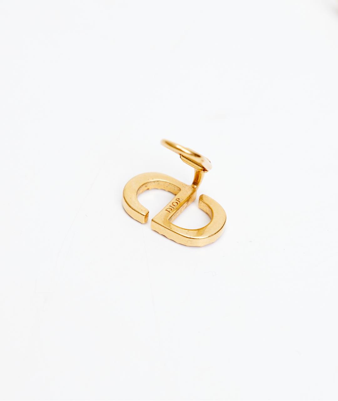 CHRISTIAN DIOR Золотые металлические серьги, фото 3