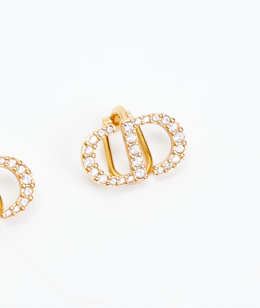 CHRISTIAN DIOR Золотые металлические серьги, фото 2