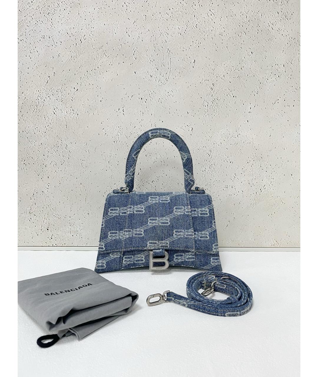 BALENCIAGA Синяя деним сумка через плечо, фото 7