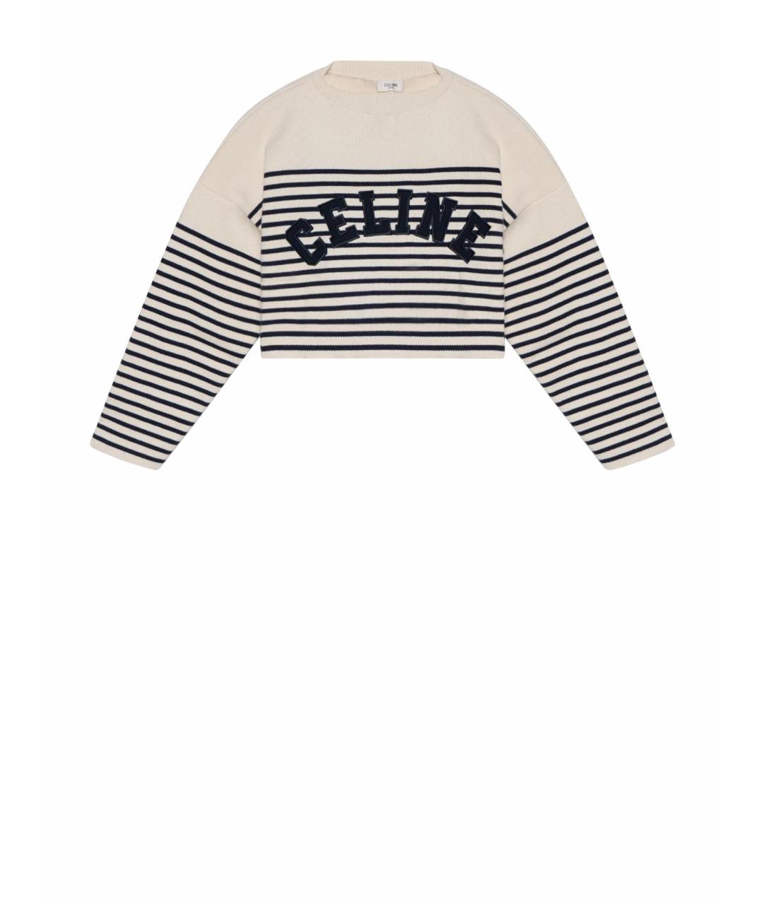 CELINE Белый хлопковый джемпер / свитер, фото 1