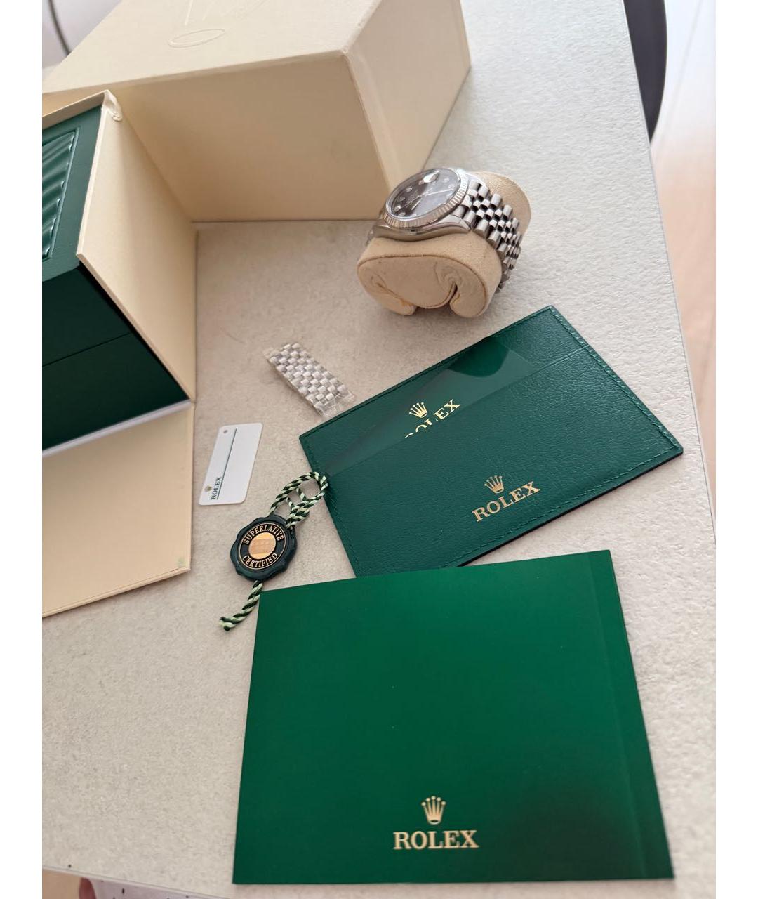 ROLEX Серебряные часы из белого золота, фото 4