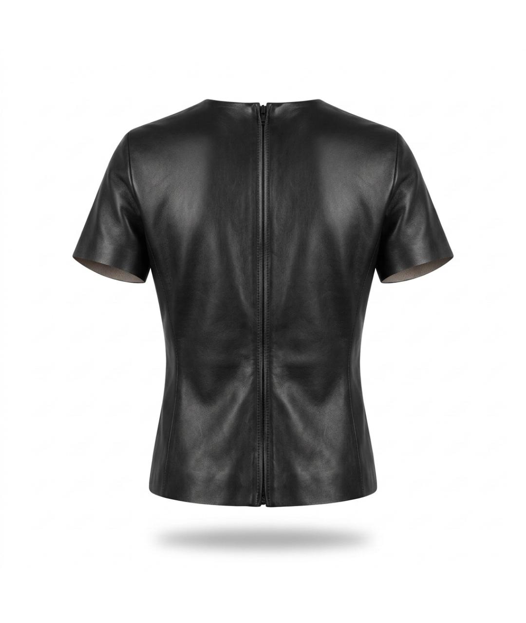 CELINE Черный кожаный жакет/пиджак, фото 2