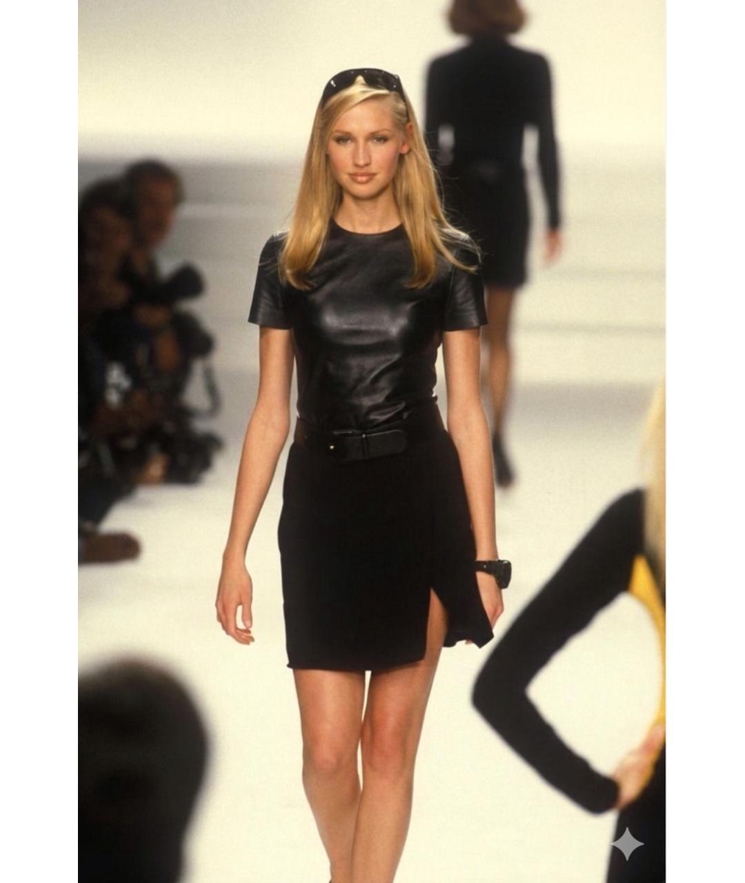 CELINE Черный кожаный жакет/пиджак, фото 5