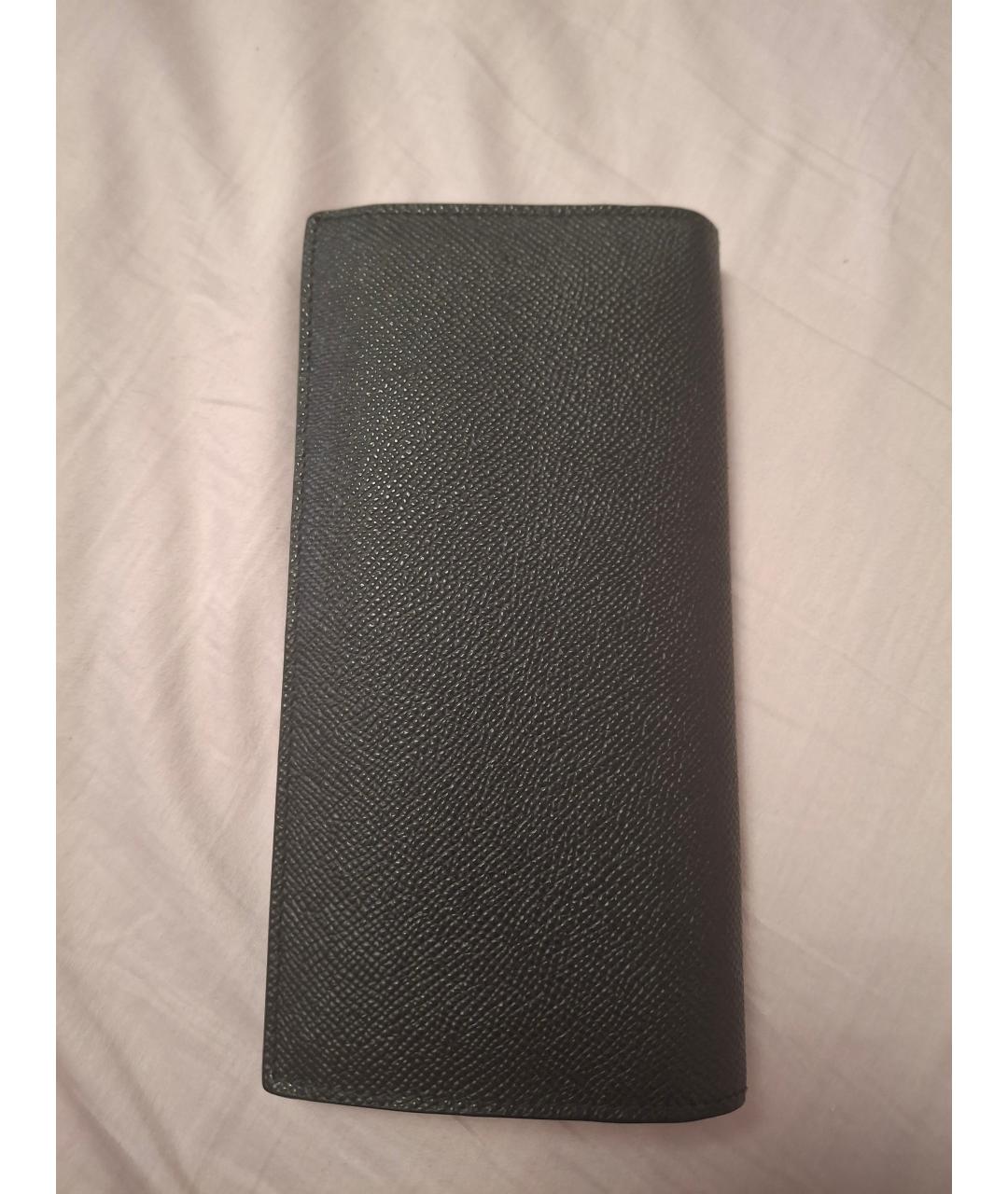 BURBERRY Черный кожаный кошелек, фото 2