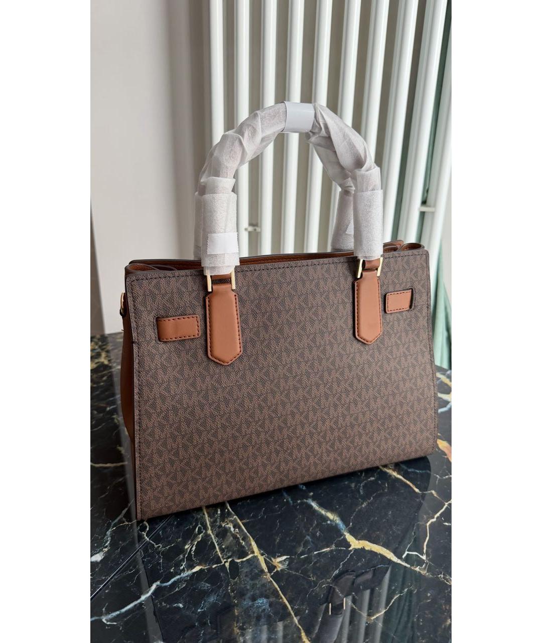 MICHAEL KORS Коричневая сумка с короткими ручками, фото 3