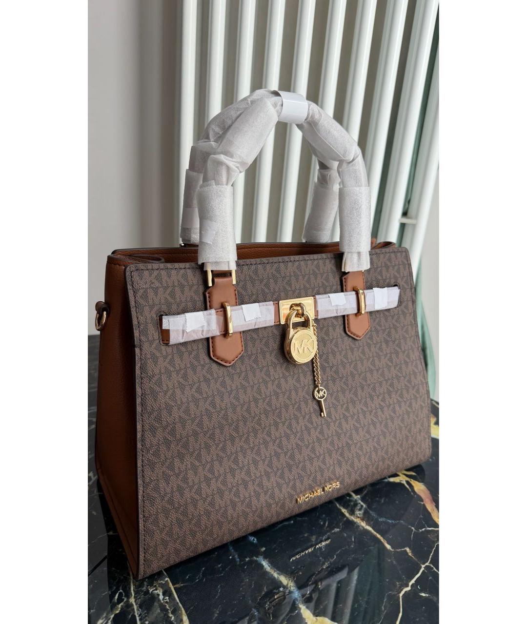 MICHAEL KORS Коричневая сумка с короткими ручками, фото 2