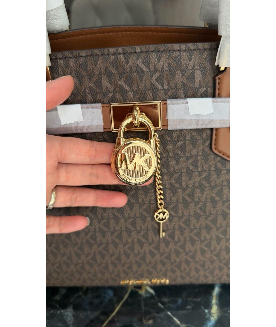 MICHAEL KORS Коричневая сумка с короткими ручками, фото 6