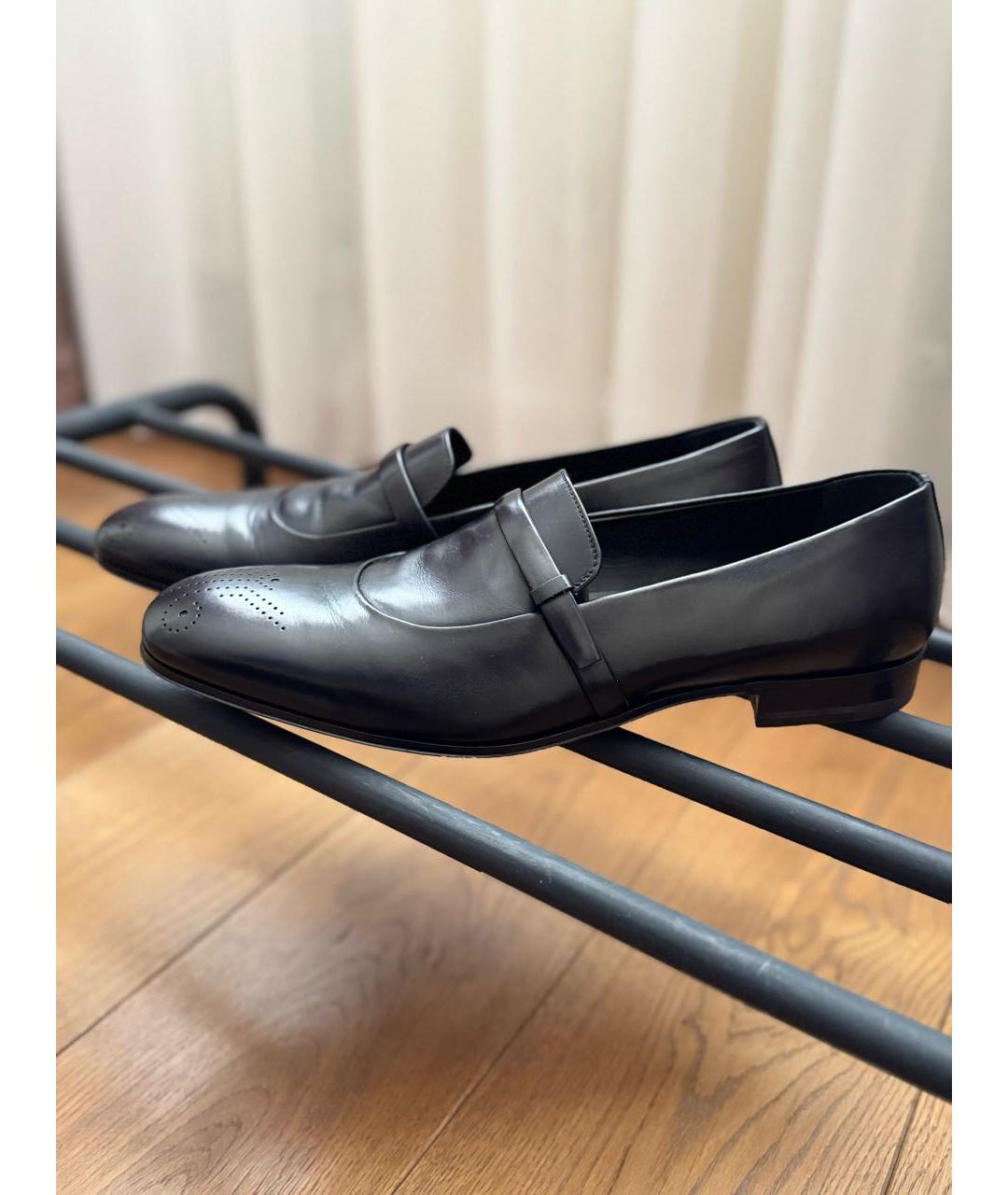 SAINT LAURENT Черные кожаные туфли, фото 6