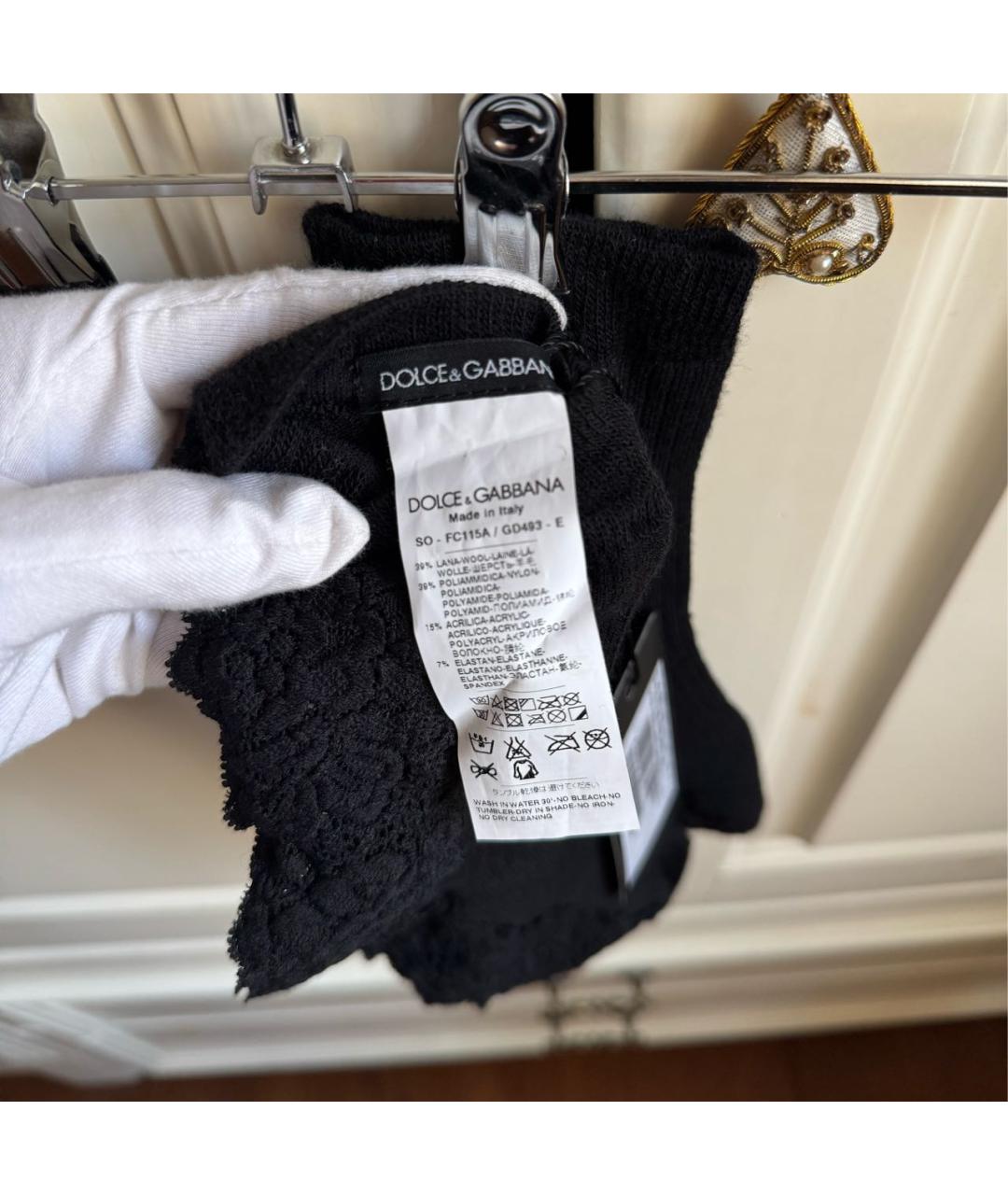 DOLCE&GABBANA Черные носки, чулки и колготы, фото 5