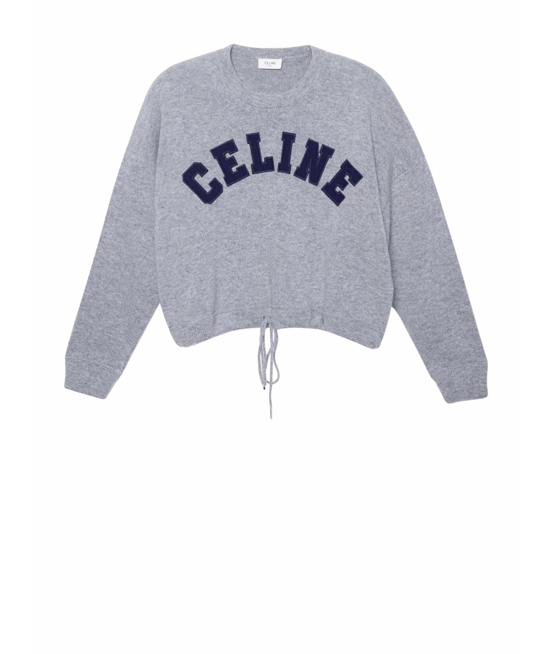 CELINE Серый кашемировый джемпер / свитер, фото 1