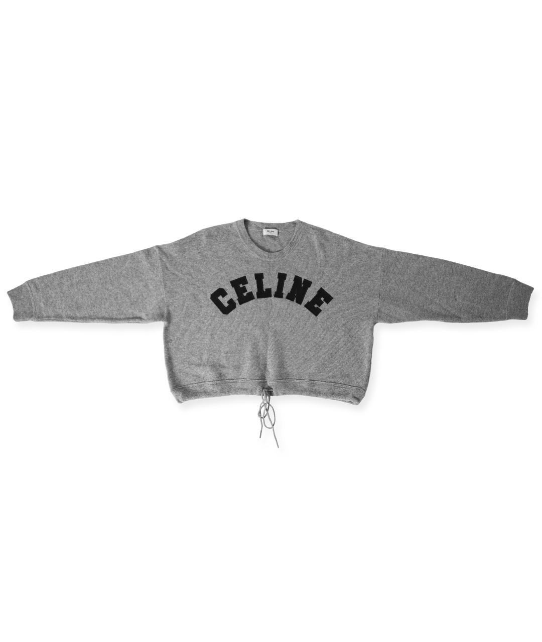 CELINE Серый кашемировый джемпер / свитер, фото 2