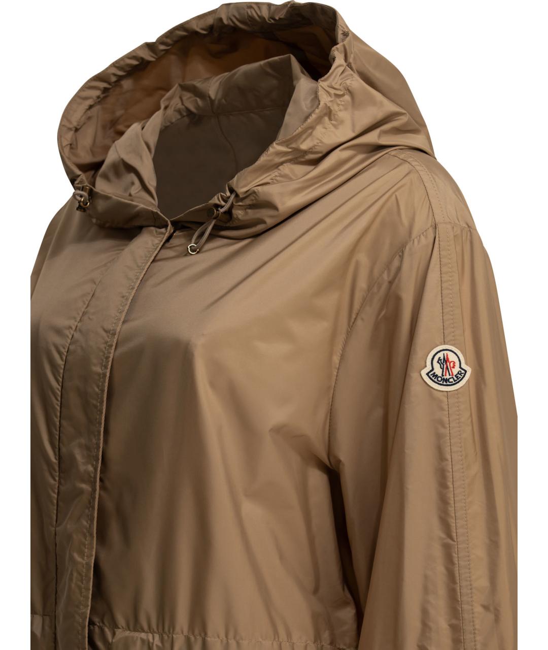 MONCLER Коричневая полиамидовая парка, фото 3