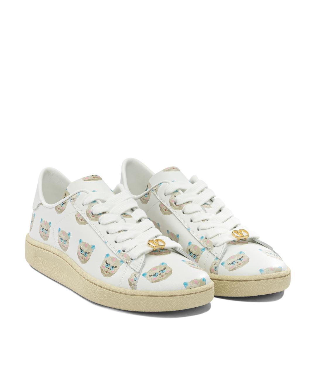 VALENTINO Белые кожаные кеды, фото 2