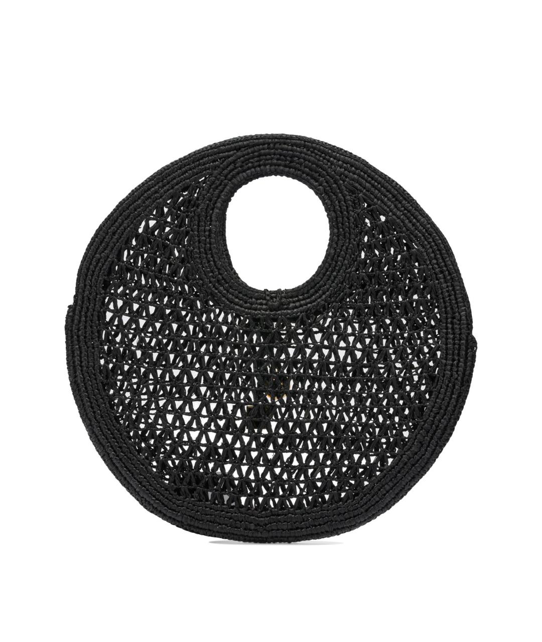 JACQUEMUS Черная пелетеная сумка тоут, фото 3