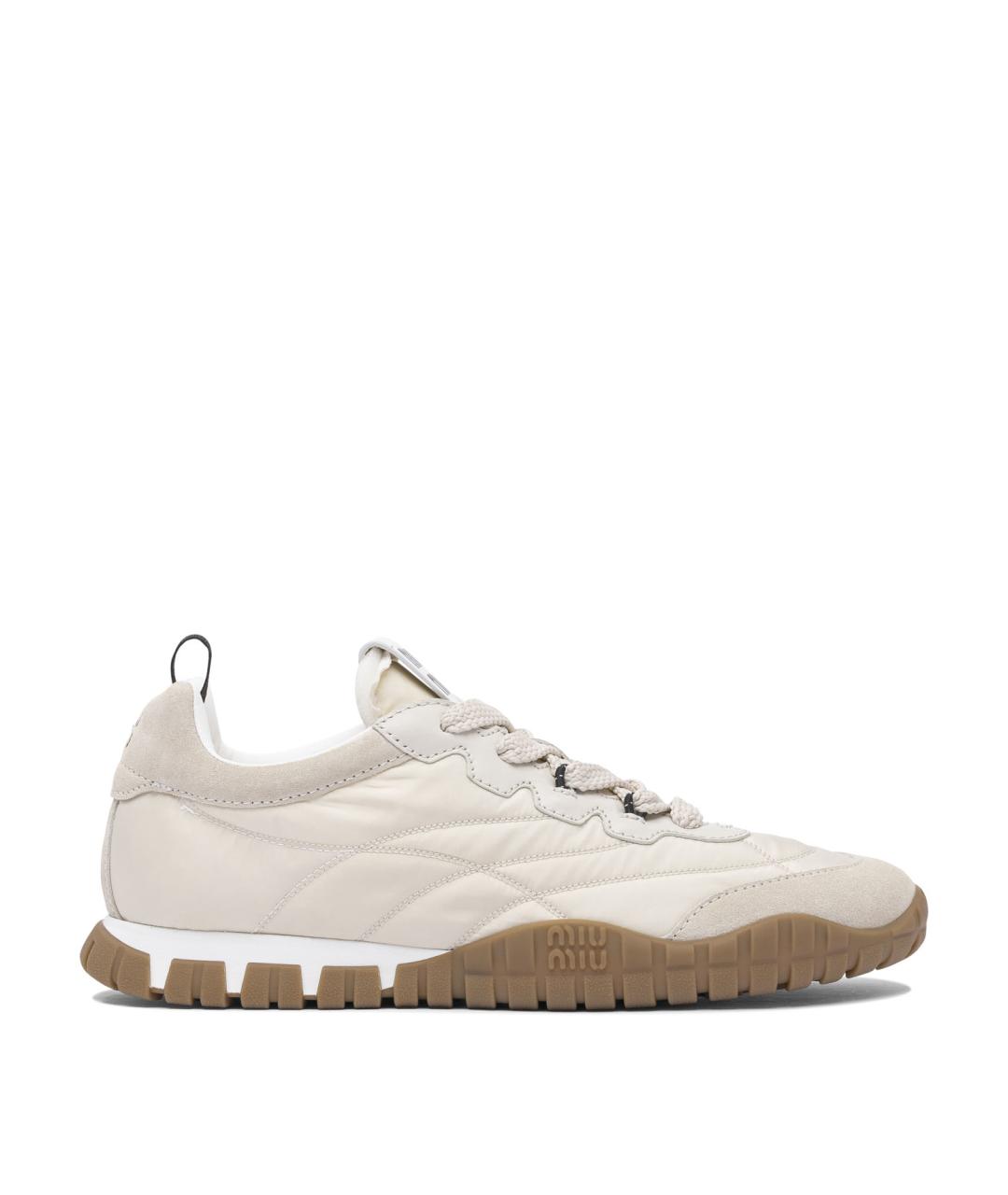 MIU MIU Бежевые кроссовки, фото 1