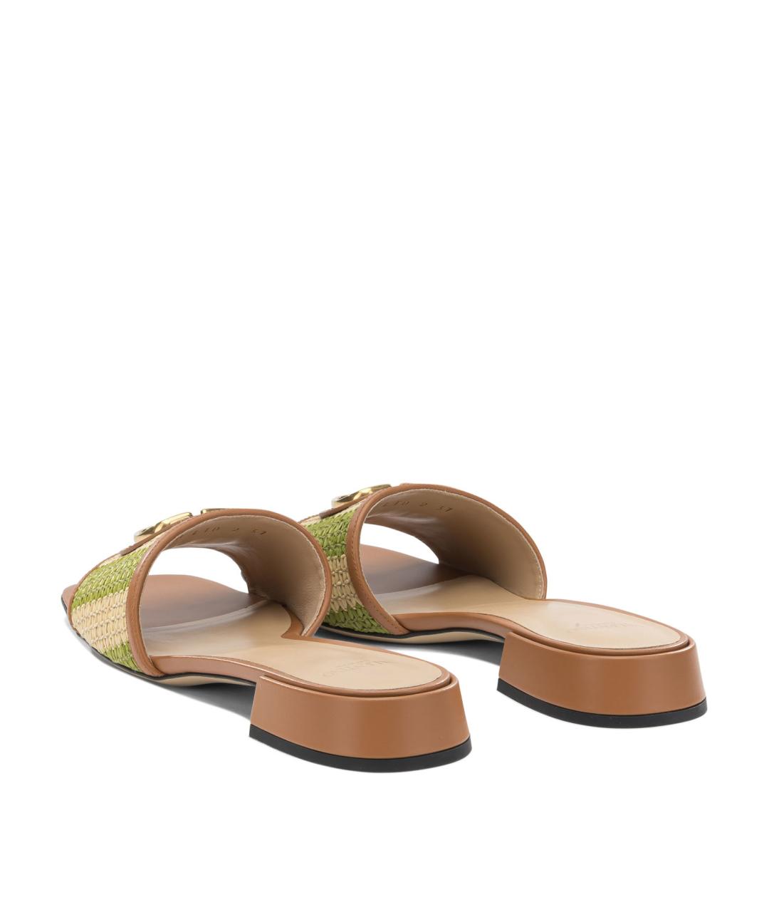 VALENTINO Бежевые шлепанцы, фото 4