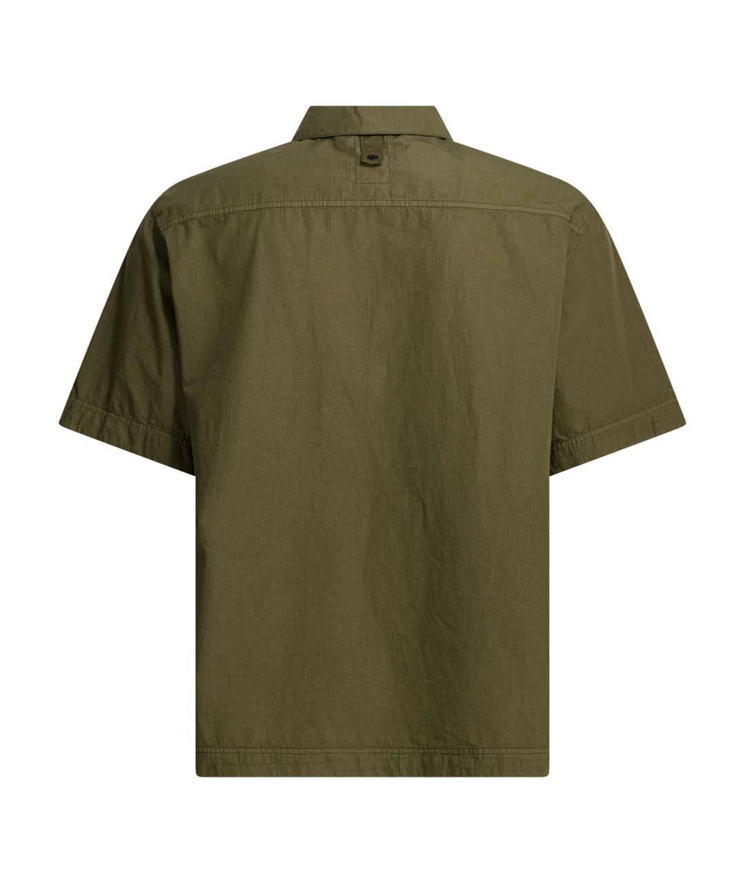 STONE ISLAND Зеленая хлопковая кэжуал рубашка, фото 2