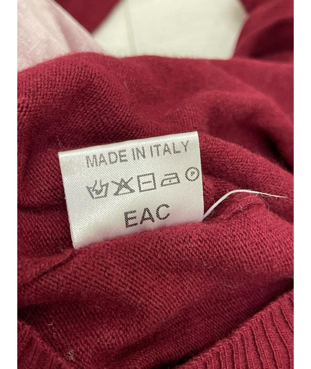 CESARE PACIOTTI Бордовый кашемировый джемпер / свитер, фото 6