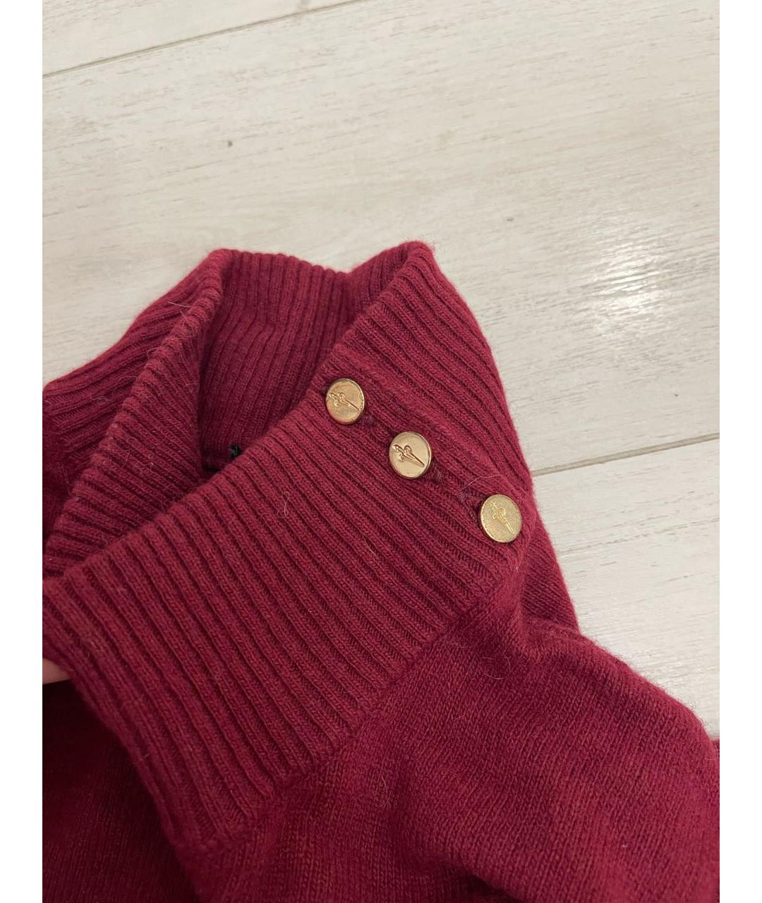 CESARE PACIOTTI Бордовый кашемировый джемпер / свитер, фото 3