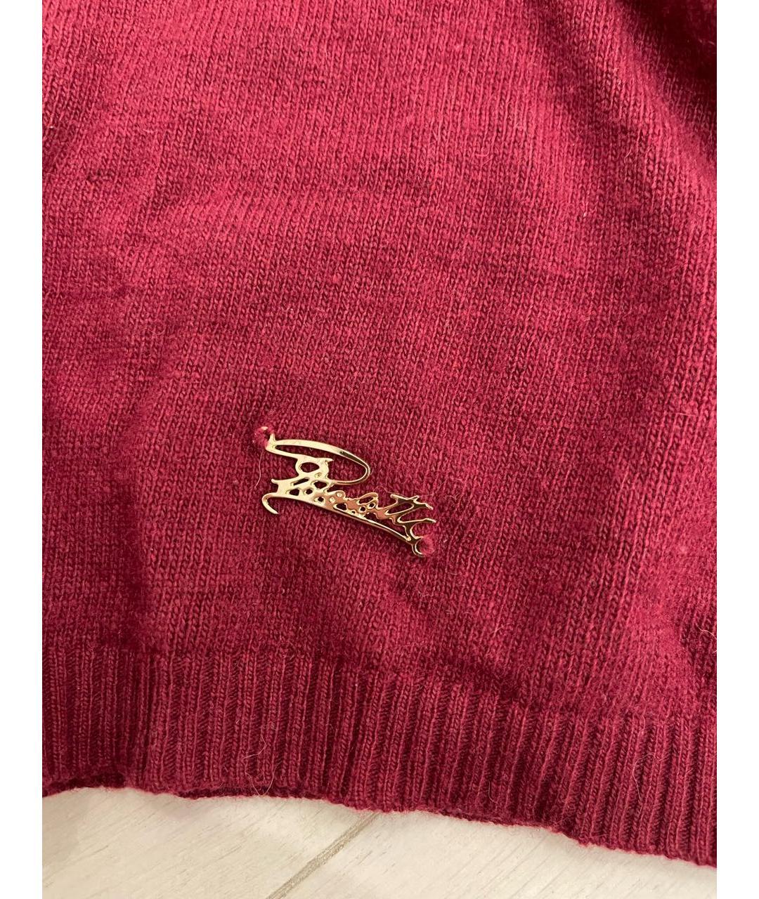 CESARE PACIOTTI Бордовый кашемировый джемпер / свитер, фото 2