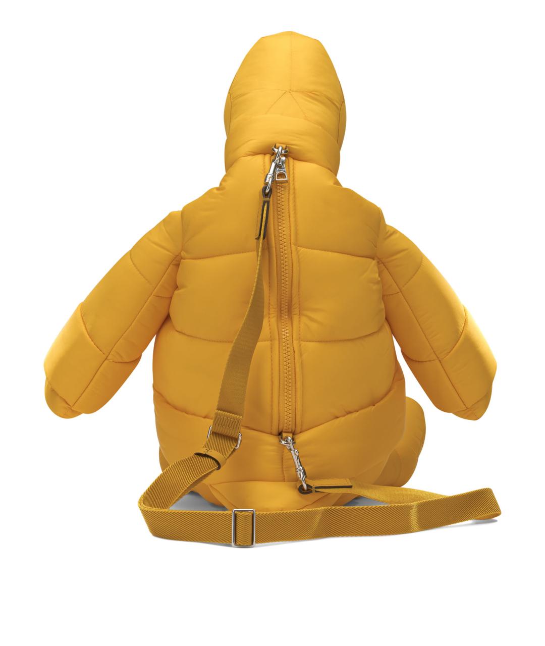 MONCLER Желтая тканевая сумка на плечо, фото 3