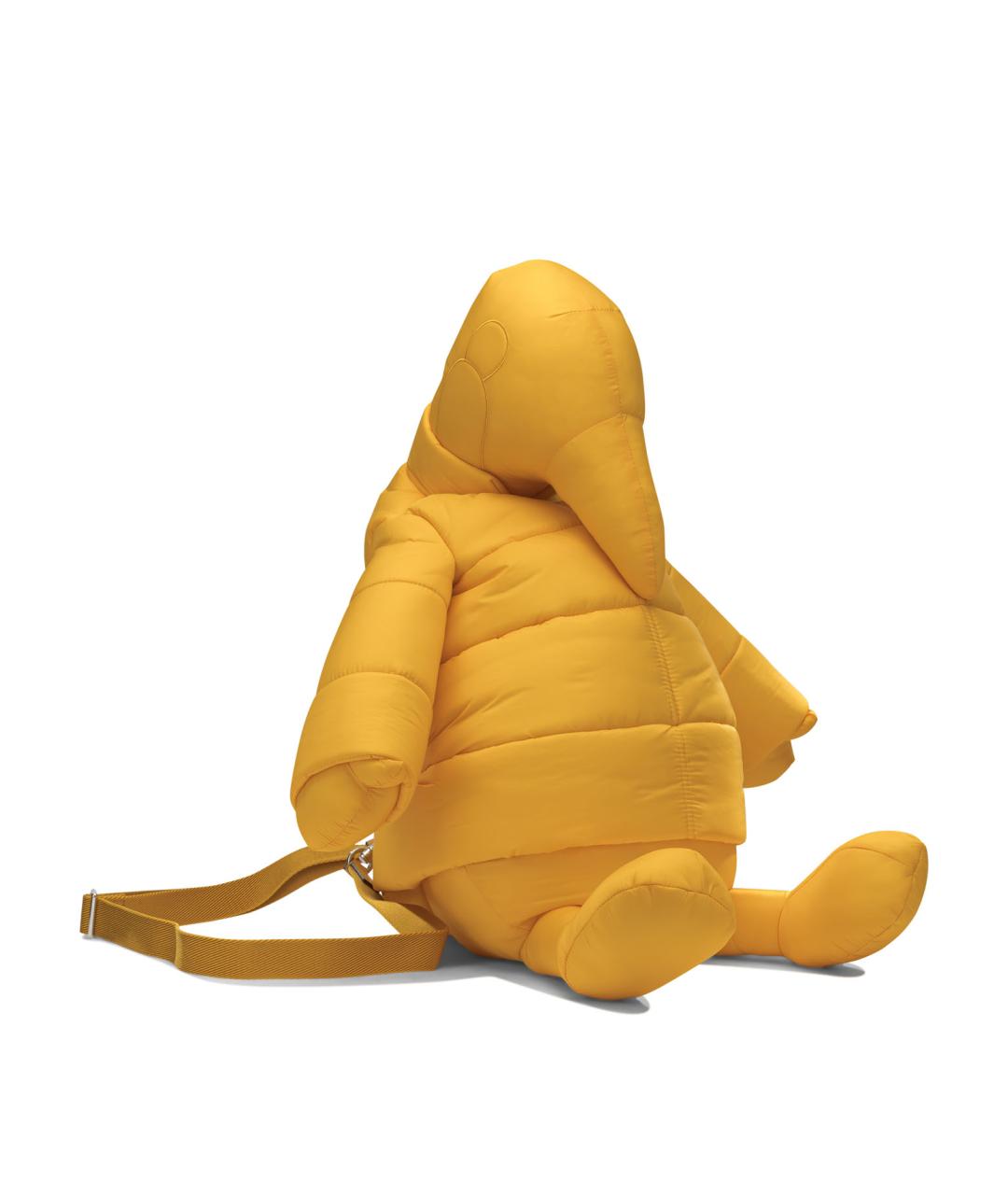 MONCLER Желтая тканевая сумка на плечо, фото 2