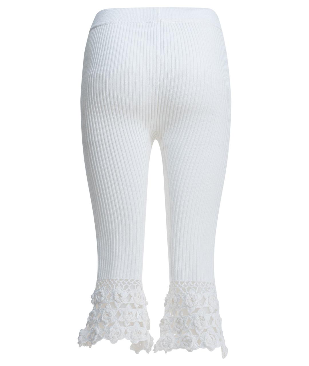 GANNI Белые хлопковые бриджи, фото 2