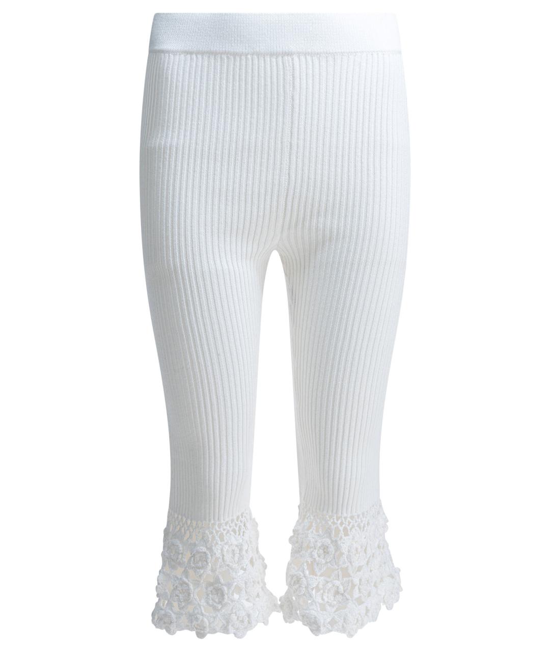 GANNI Белые хлопковые бриджи, фото 1