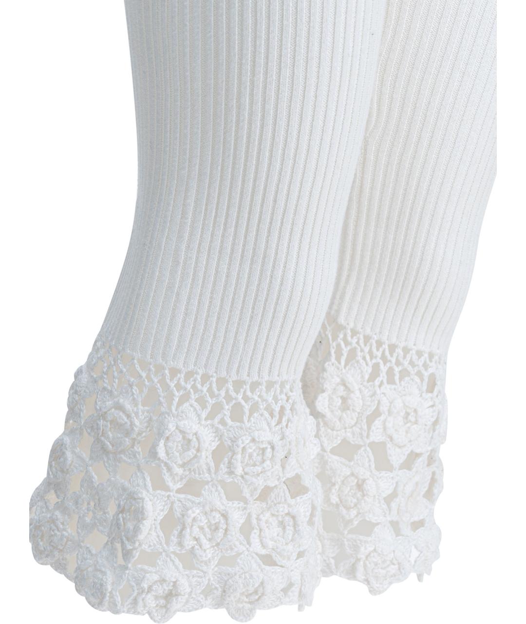 GANNI Белые хлопковые бриджи, фото 4