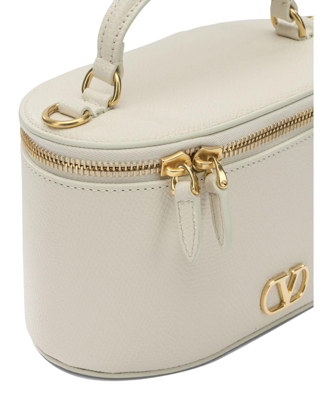 VALENTINO Белая кожаная сумка через плечо, фото 4