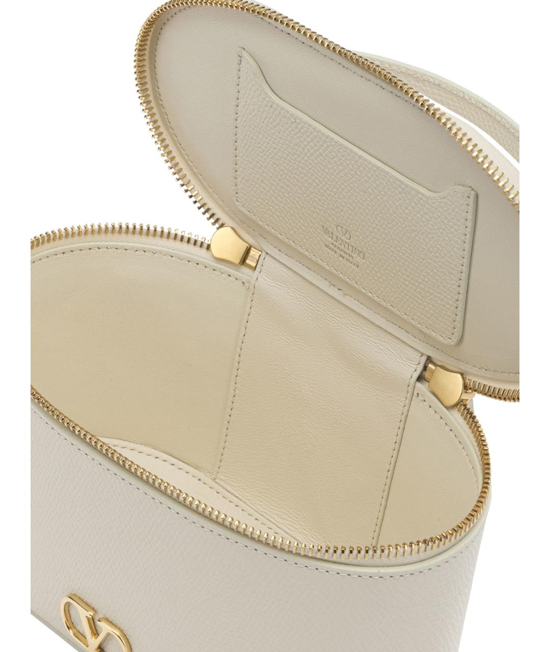 VALENTINO Белая кожаная сумка через плечо, фото 5