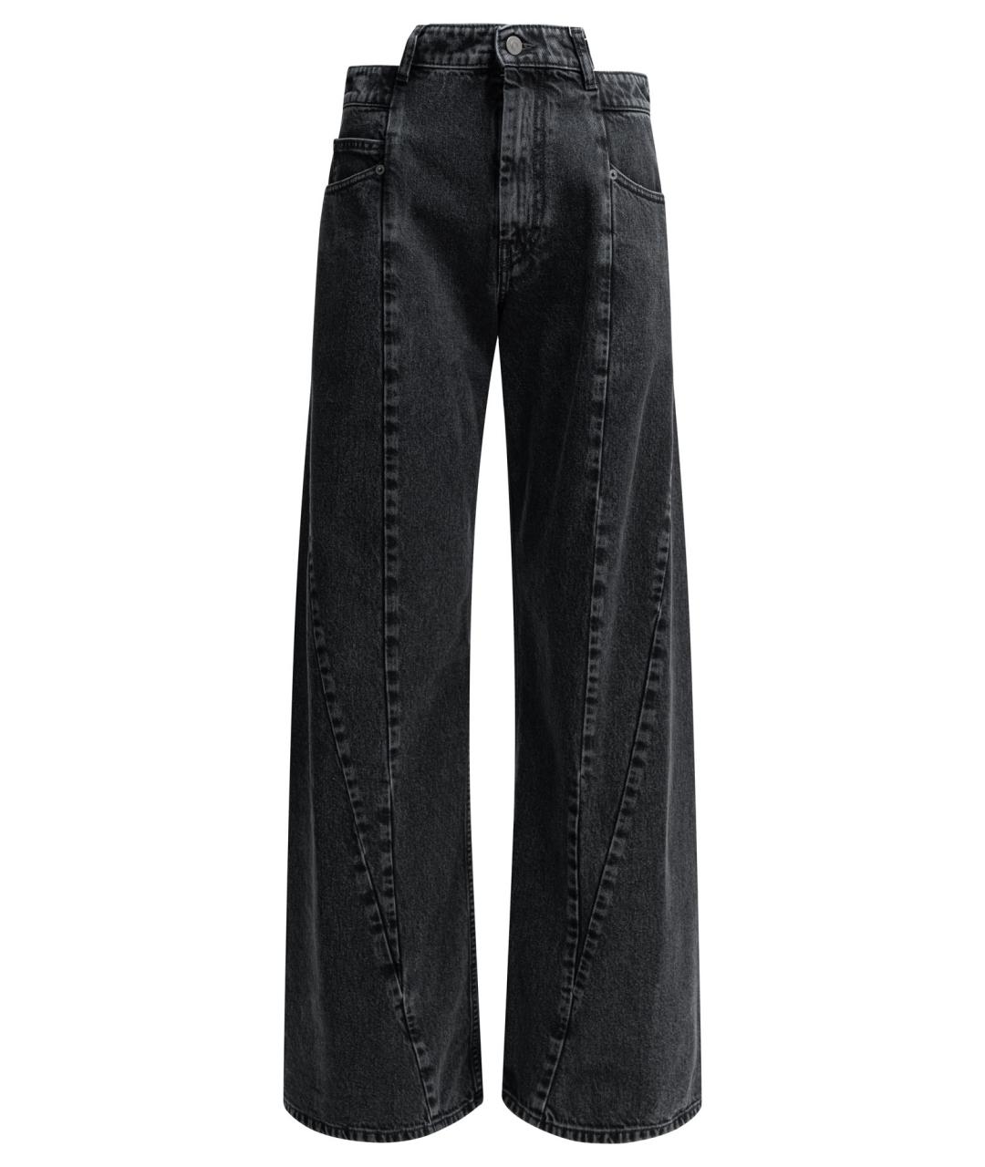 MAISON MARGIELA Черные хлопковые прямые джинсы, фото 1