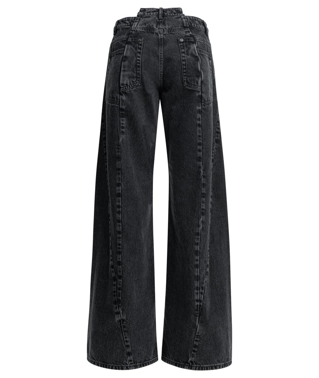 MAISON MARGIELA Черные хлопковые прямые джинсы, фото 2