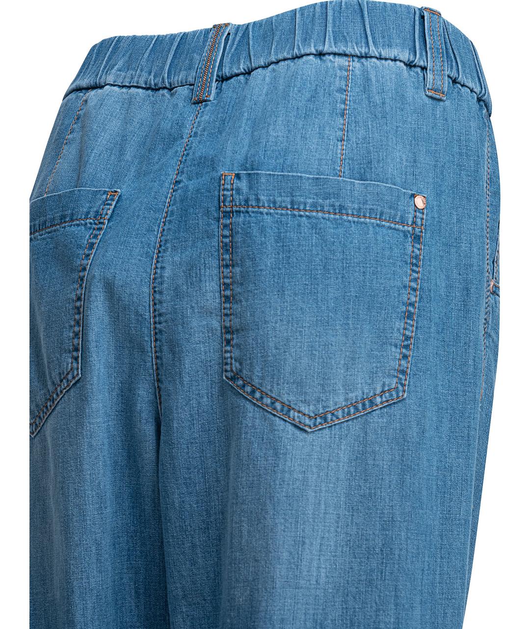 BRUNELLO CUCINELLI Голубые хлопковые прямые джинсы, фото 4