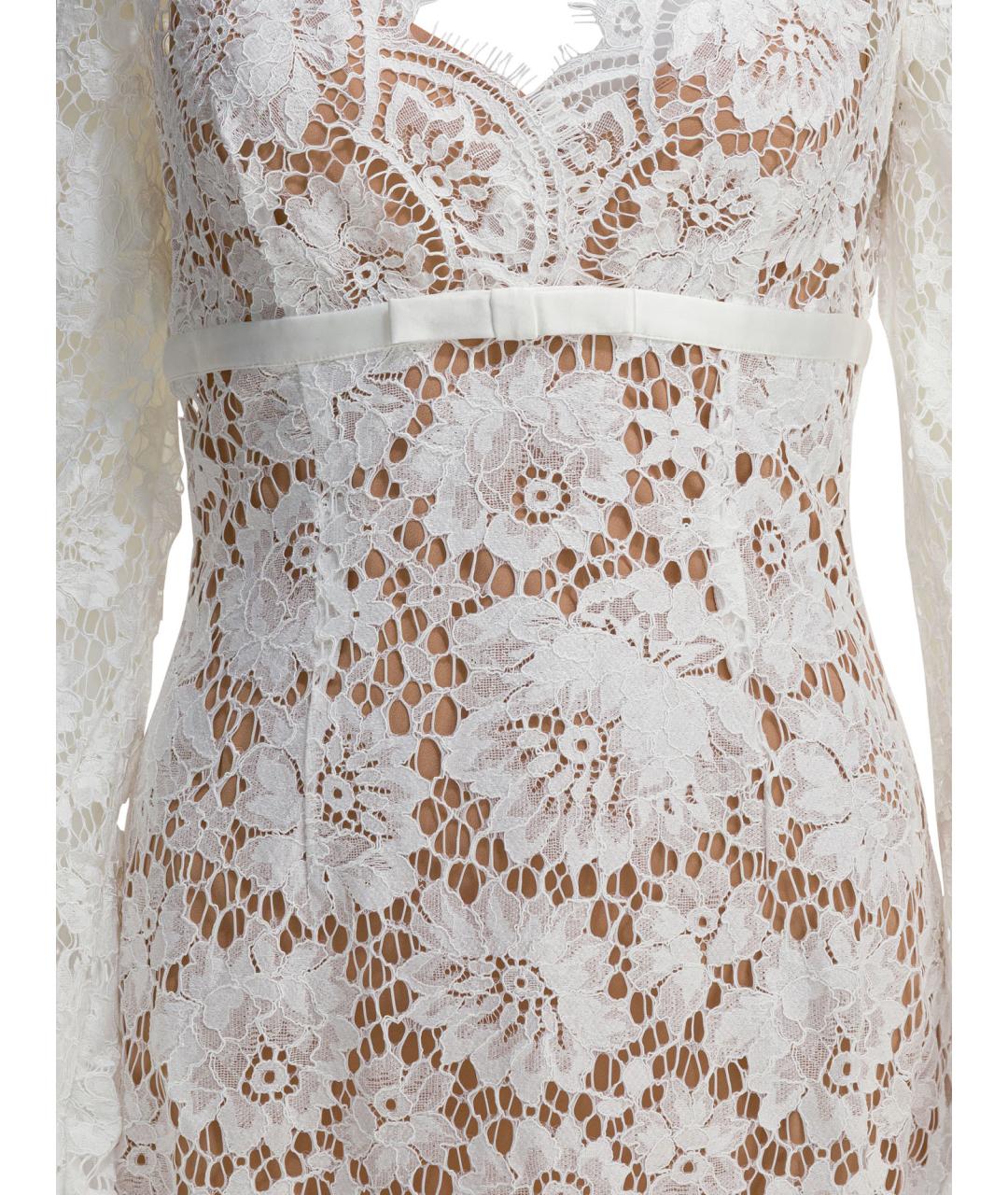 SELF-PORTRAIT Белое полиамидовое повседневное платье, фото 3