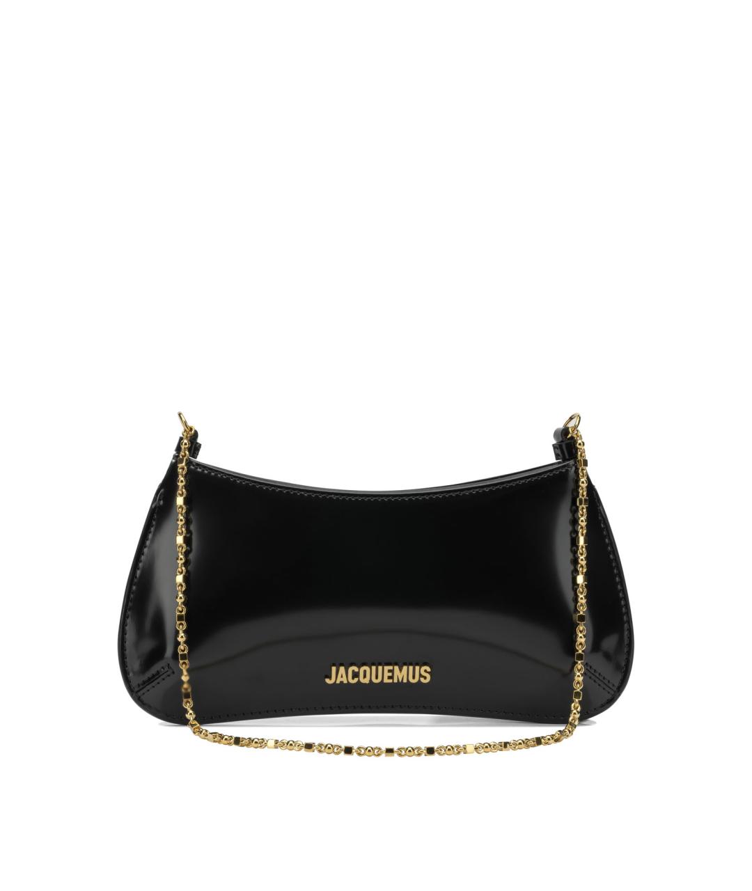 JACQUEMUS Черная кожаная сумка через плечо, фото 1