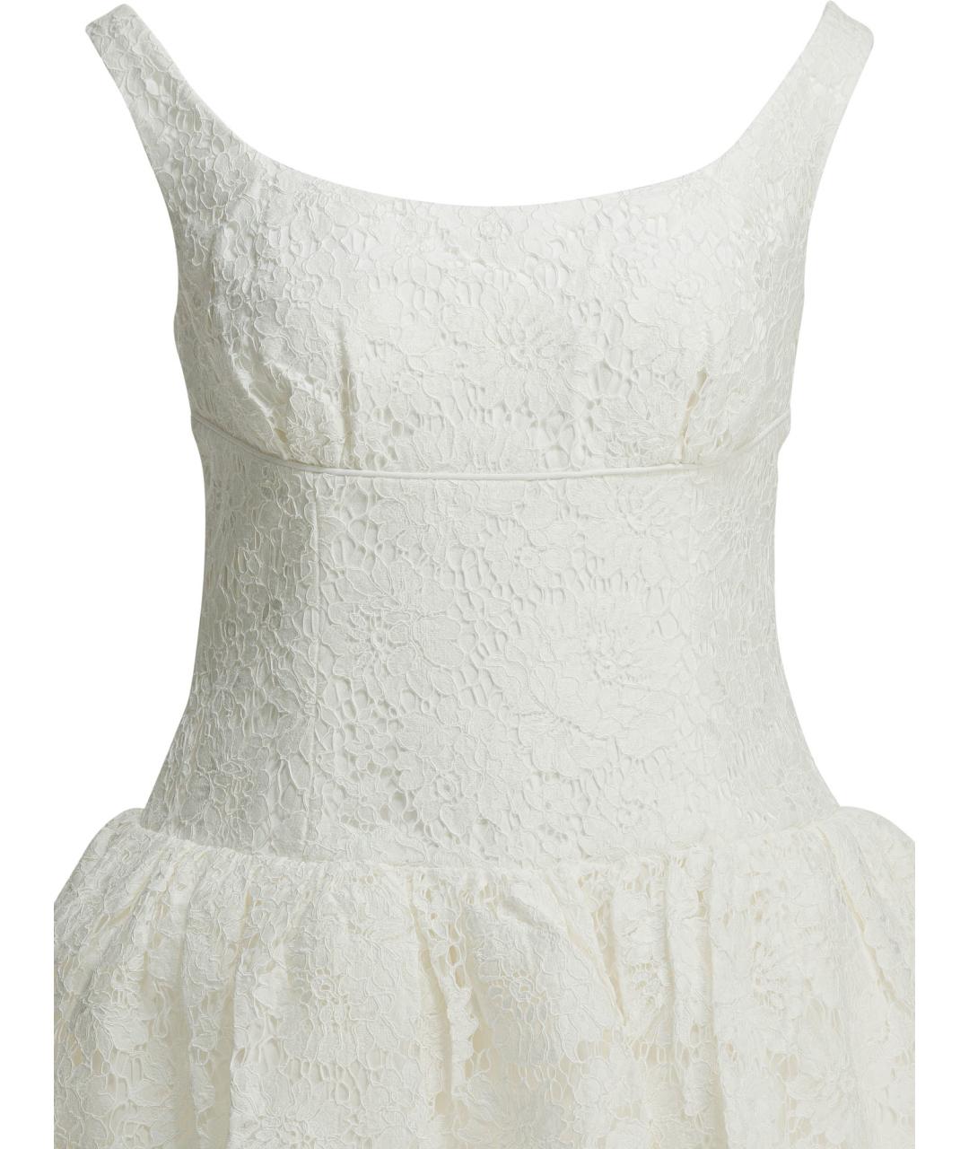 SELF-PORTRAIT Белое полиамидовое повседневное платье, фото 3