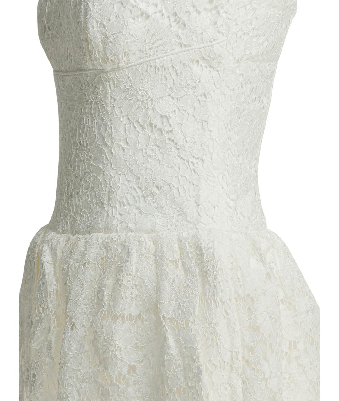 SELF-PORTRAIT Белое полиамидовое повседневное платье, фото 4