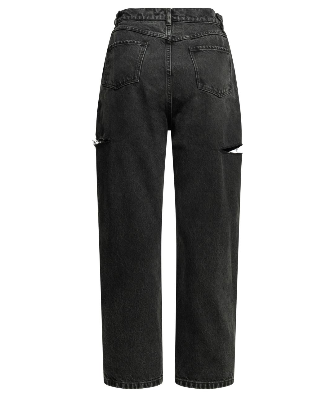 MAISON MARGIELA Черные хлопковые прямые джинсы, фото 4