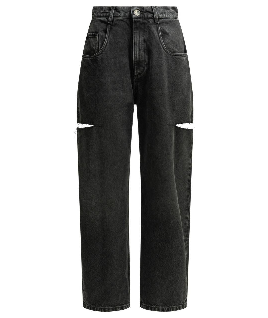 MAISON MARGIELA Черные хлопковые прямые джинсы, фото 1