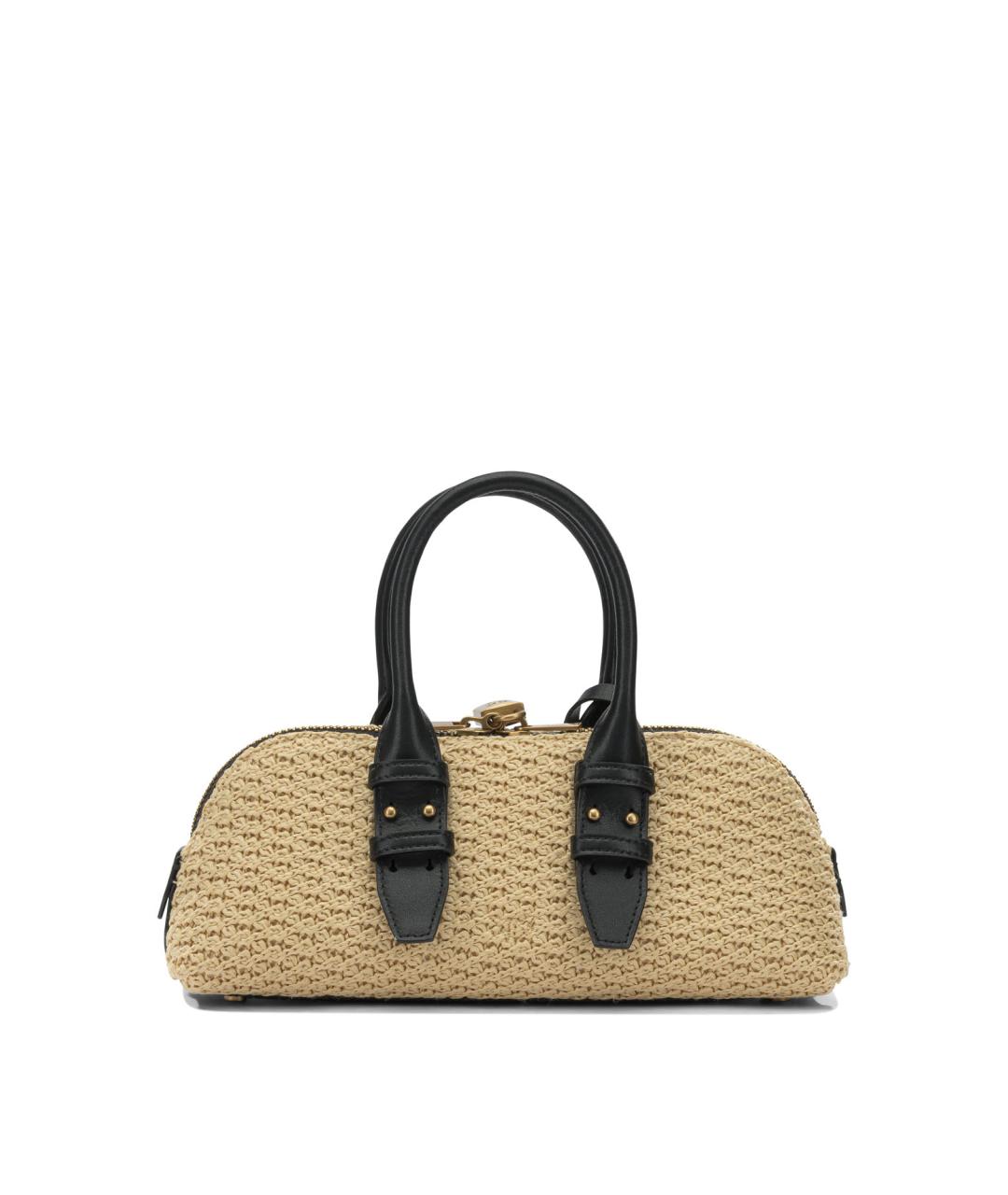 PINKO Бежевая пелетеная сумка тоут, фото 3