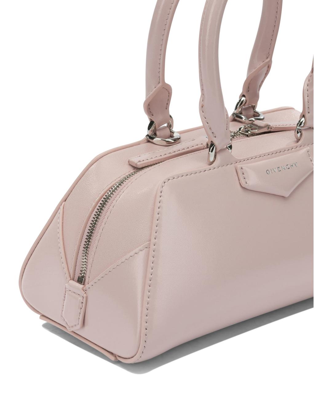GIVENCHY Розовая кожаная сумка с короткими ручками, фото 4