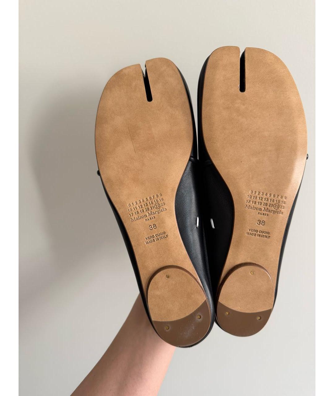 MAISON MARGIELA Черные кожаные мюли, фото 5