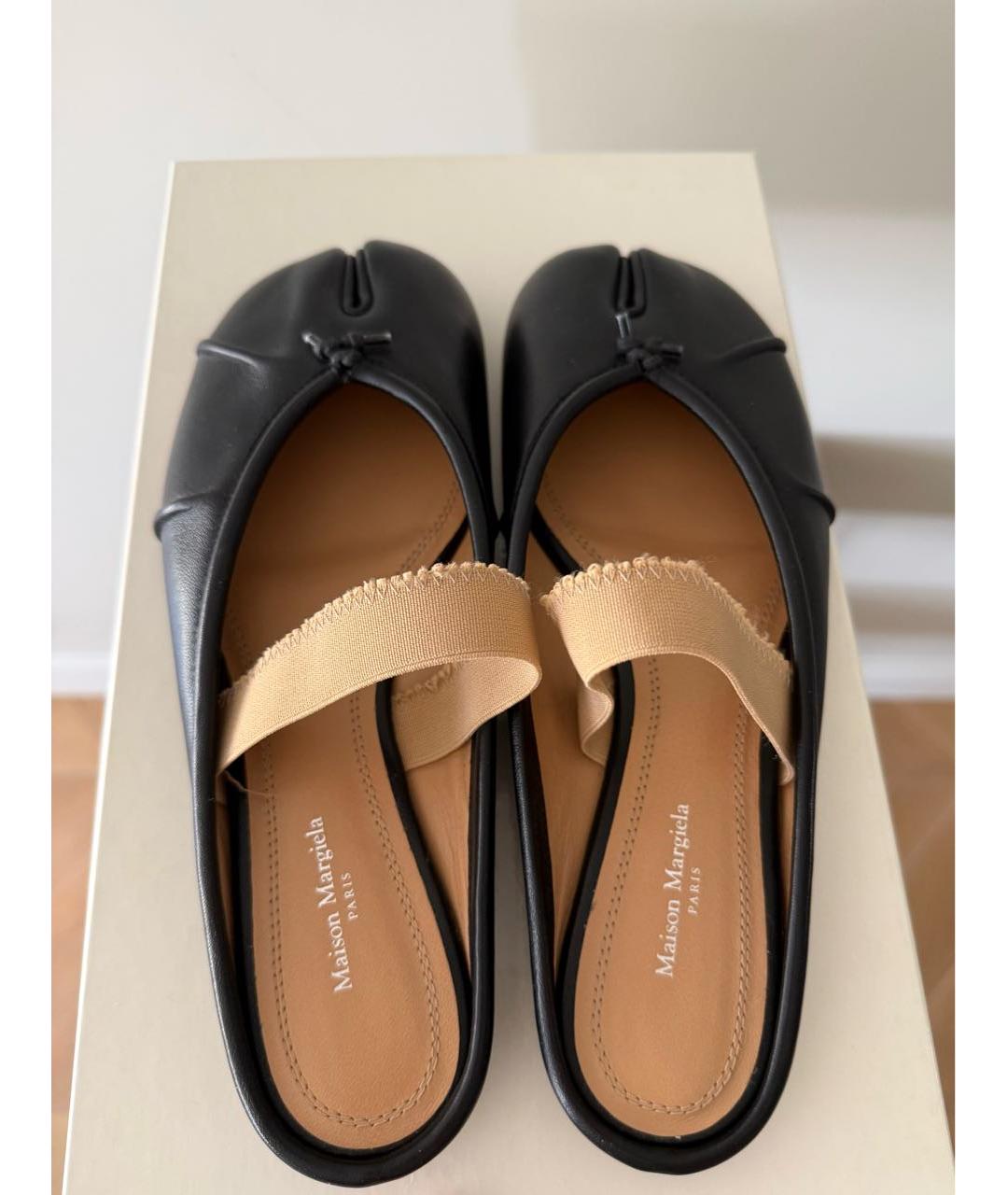MAISON MARGIELA Черные кожаные мюли, фото 3