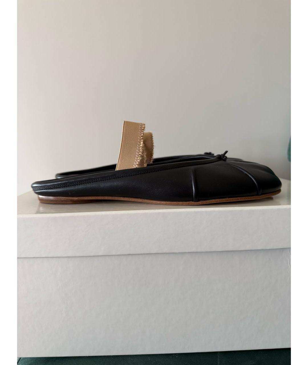 MAISON MARGIELA Черные кожаные мюли, фото 6