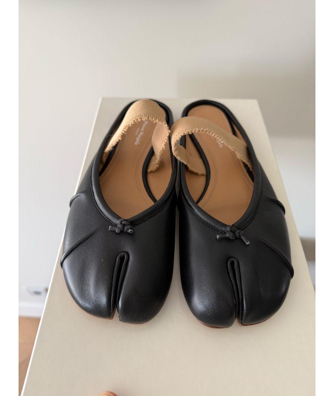 MAISON MARGIELA Черные кожаные мюли, фото 2